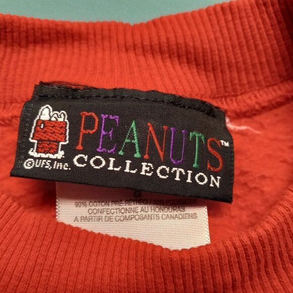 Peanuts Collection Womens Lg Red Long Sleeve Snoopy Sweatshirt - Picture 3 of 9